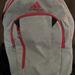 Adidas Bags | Adidas Backpack. Silver And Pink. In Good Condition! | Color: Gray/Pink | Size: Os