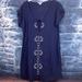 American Eagle Outfitters Dresses | American Eagle Outfitters Embroidered Tunic Lightweight Dress | Color: Blue/Red | Size: L