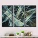Design Art Abstract Glacial Black & White Painting - Mid-Century Modern Framed Canvas Wall Art Set Of 3 Canvas, in Black/Brown/Gray | Wayfair