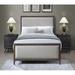 Lark Manor™ Akyng Solid Wood Platform Bed Frame, Nailhead Trim, Adjustable Headboard | 53.9 H x 62.2 W x 82.7 D in | Wayfair