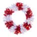 The Holiday Aisle® 24" Lighted PVC Wreath Traditional Faux in Red/White | 6 H x 24 W x 24 D in | Wayfair B167862C1E324566B6EF769E9DFE8121