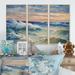 Rosecliff Heights Waves During Storm - 3 Piece Floater Frame Painting on Canvas Canvas, Wood in White | 20 H x 36 W x 1 D in | Wayfair