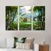 Loon Peak® The House In Bamboo Forest - 3 Piece Painting on Canvas in White | 28 H x 36 W in | Wayfair 6CA4160B5AF34BAA94E7A8293F7D43CE