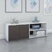 The Twillery Co.® Ringold 4 - Shelf Filing Credenza Wood in Gray/White | 21.2 H x 59.17 W x 15.71 D in | Wayfair D376012D74EF4F76B574417BB16F7123
