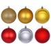 Vickerman 705483 - 2.4" Gold / Red / Silver Christmas Tree Ornament (18 Pack) (N220153)