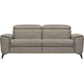 2,5-Sitzer PLACES OF STYLE "Theron" Sofas Gr. B/H/T: 201 cm x 75 cm x 104 cm, Microfaser, grau (taupe) 2-Sitzer Sofas