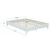 MUSEHOMEINC Solid Wood Platform Bed Frame Rustic Style ,Mattress Foundation, White Washed Finish