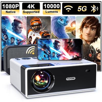 Portable Projector with WiFi and Bluetooth, 5G WiFi Projector - Medium