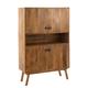 Buffet haut 4 portes en bois de manguier massif