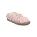Women's Womens Faux Shearling Mocassin Slipper With Sidewall Slippers by GaaHuu in Pink