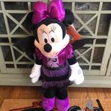 Disney Holiday | Minnie Mouse Halloween Bat Door Porch Greeter Plush | Color: Black/Purple | Size: Os