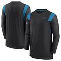 Men's Nike Black Carolina Panthers Sideline Tonal Logo Performance Player Long Sleeve T-Shirt
