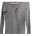 American Eagle Outfitters Tops | American Eagle Outfitters V-Neck Lace Up Long Sleeves Top Blouse Gray Small | Color: Gray | Size: S