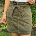 Free People Skirts | Free People Splendor In The Grass Denim Mini Skirt In Green | Color: Green | Size: 2