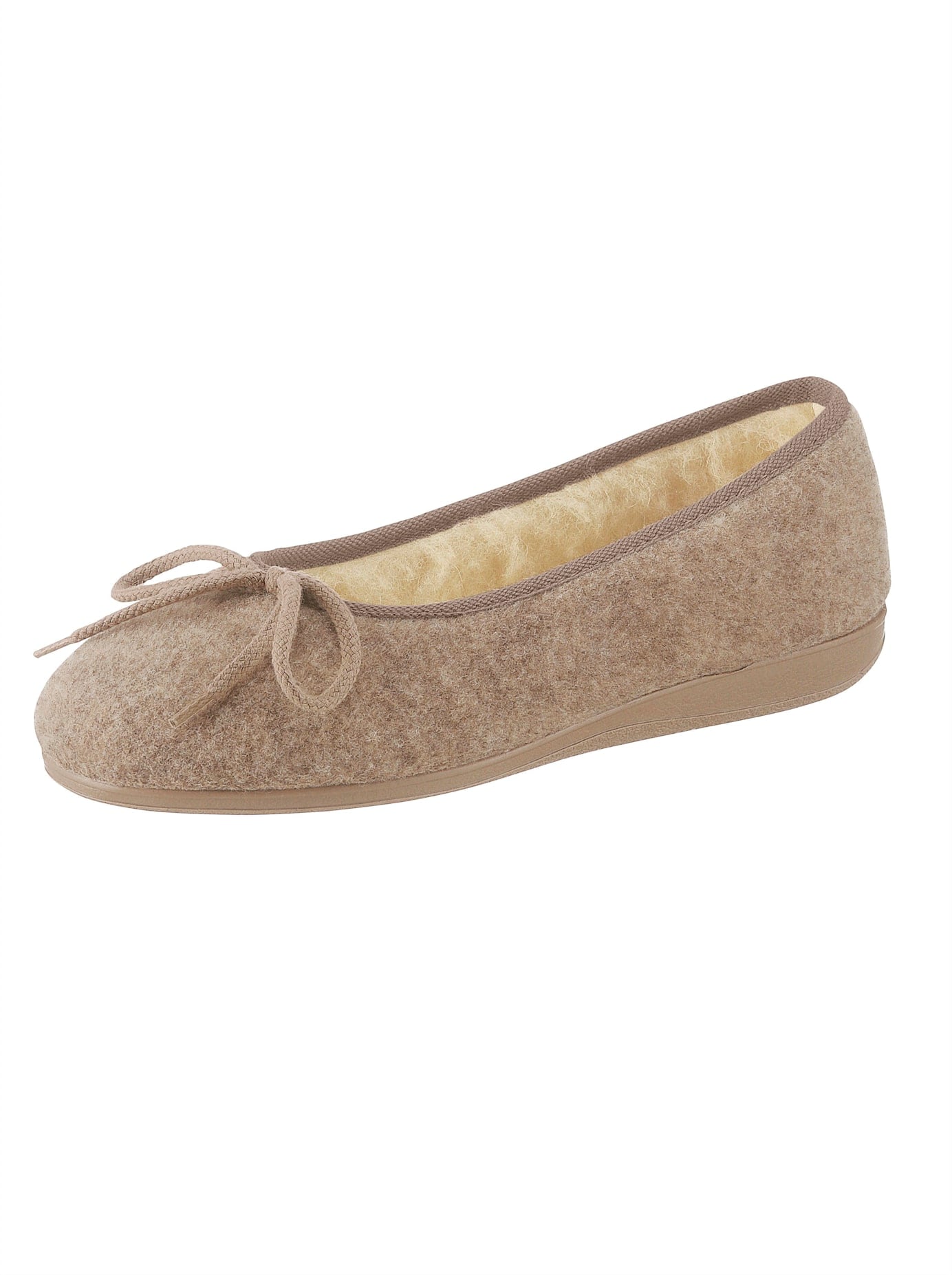 Hausschuh CLASSIC, Damen, Gr. 36, beige, Textil, Schuhe Hausschuh