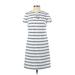 Maison Jules Casual Dress - Popover: White Stripes Dresses - Women's Size Small