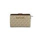 Michael Kors Jet Set Travel Medium Bifold Zip coin Wallet - Vanilla