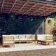 Salon de jardin 7 pcs - Mobilier de jardin - Ensemble repas de jardin avec coussins Bois de pin