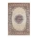 Tapis tissé fin vintage beige de très grande qualité soyeux 290x200