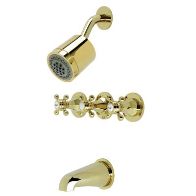 Kingston Brass Metropolitan Three-Handle Tub and Shower Faucet