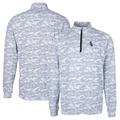 Men's Cutter & Buck Charcoal Chicago White Sox Big Tall Traverse Camo Print Stretch Quarter-Zip Pullover Top