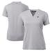 Women's Cutter & Buck Heather Gray Arizona Diamondbacks DryTec Forge Stretch V-Neck Blade Top