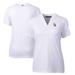 Women's Cutter & Buck White Colorado Rockies DryTec Forge Stretch V-Neck Blade Top