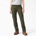 Dickies Women's Flex DuraTech Straight Fit Pants - Moss Green Size 2 (FD085)