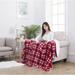 ELLE Home Sherpa Silky Soft Flannel Fleece for Bed & Couch Throw Polyester in Red/Pink | 12.9 W in | Wayfair EHFPSH1A-8096BECO