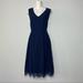 Anthropologie Dresses | Anthropologie Seen Worn Kept Dress Lace Navy Blue 12 Midi Sleeveless | Color: Blue | Size: 12