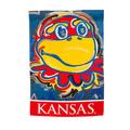 Evergreen Enterprises, Inc University of Kansas 2-Sided Polyester 18 x 13 in. Garden Flag in Blue/Red/Yellow | 18 H x 12.5 W in | Wayfair 14S996JPA