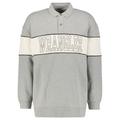 Wrangler Herren Sweatshirt POLO COLLAR SWEAT, grau, Gr. XXL