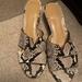 Nine West Shoes | Faux Snake Skin Sandals | Color: Black/Gray | Size: 9