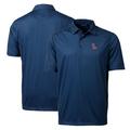 Men's Cutter & Buck Navy Ole Miss Rebels Big Tall Pike Double Dot Print Stretch Polo