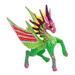 Trinx Dekin Mythical Pegasus Wood Alebrije Sculpture Wood in Brown/Gray/Green | 6.25 H x 6 W x 4.3 D in | Wayfair DEEF186813CD47C48B4BD83896C20C55