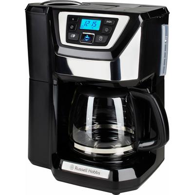 RUSSELL HOBBS Kaffeemaschine mit Mahlwerk "Victory Grind & Brew 22000-56", silber (schwarz, silberfarben), 1,5 l, 12 Tasse(n), Kaffeemaschinen, Digital Image