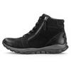 Schnürboots GABOR ROLLINGSOFT, Damen, Gr. 39, schwarz (schwarz, used), Nubukleder, sportlich, Schuhe, Keilabsatz, Komfortboots mit profilierter Gummilaufsohle