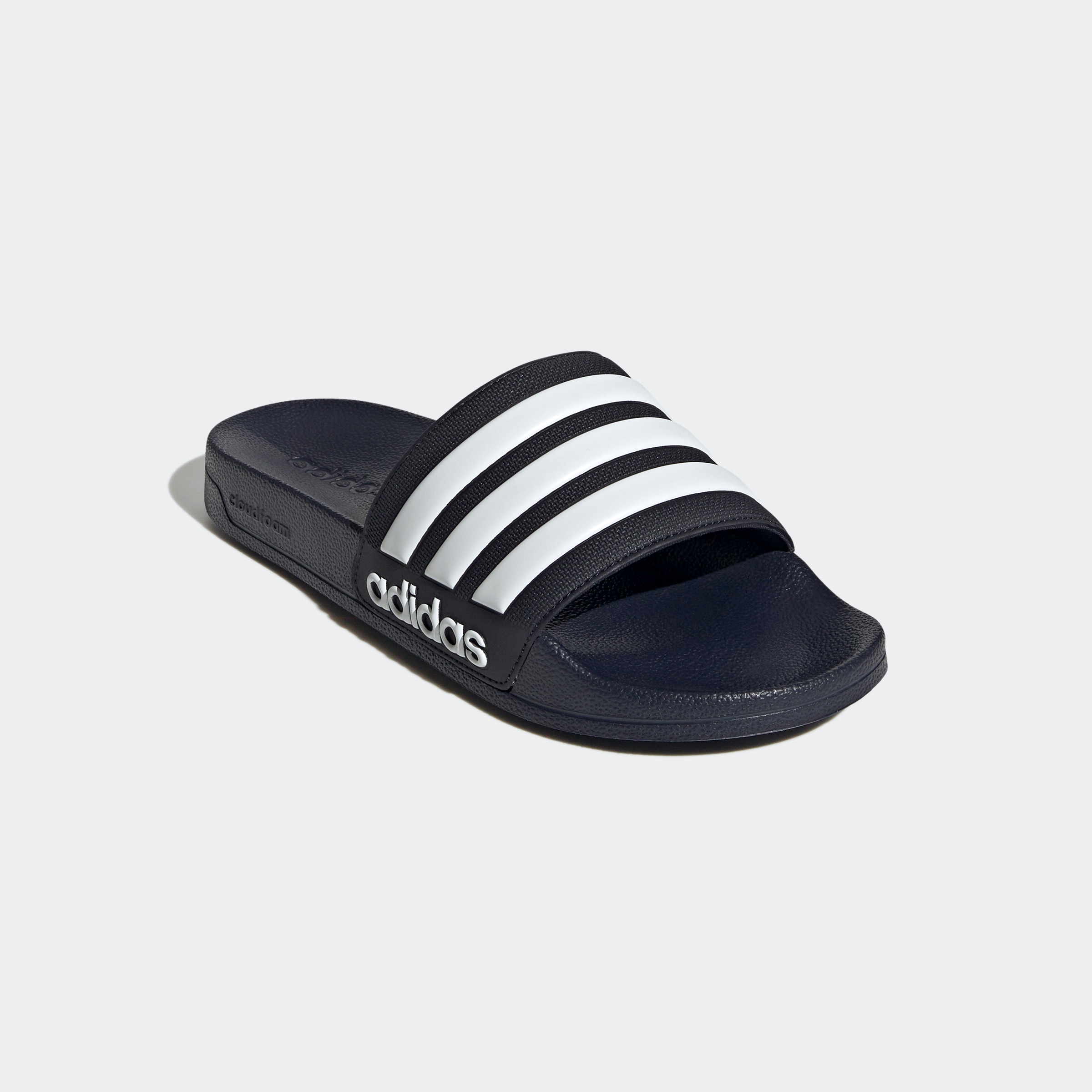 Badesandale ADIDAS SPORTSWEAR "SHOWER ADILETTE", Damen, Gr. 46, blau (legend ink, cloud weiß, legend ink), Synthetik, Schuhe
