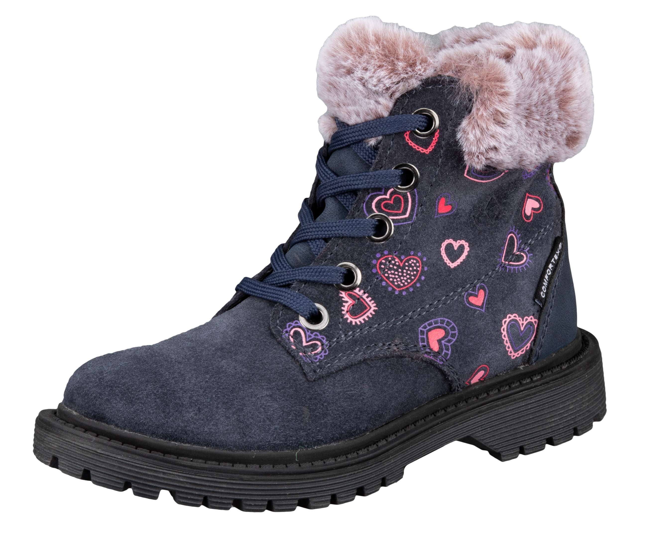 Stiefel LICO "Trendstiefel Asha", Gr. 30, blau, Veloursleder, Schuhe Image