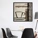 East Urban Home 'Espresso Fresco' Vintage Advertisement on Wrapped Canvas Canvas, Cotton in Gray | 37 H x 37 W x 1.5 D in | Wayfair