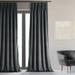 Darby Home Co Balone French Pleat Signature Velvet Curtains for Bedroom Blackout Curtains for Living Room Single Panel Velvet in Gray | Wayfair