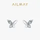 Ailmay – boucles d'oreilles papillon en argent Sterling 925 pour femmes bijoux fantaisie exquis
