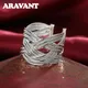 Aravant-Bague ouverte ajustable en argent 2023 pour femme tissage bijoux fantaisie nouveau 925