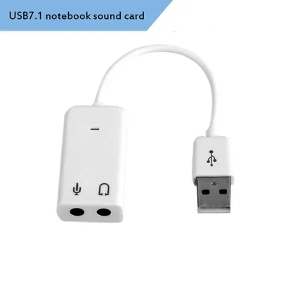 Carte son USB Virtual 7.1 3D externe adaptateur audio USB vers Jack 3.5mm écouteur Micphone carte