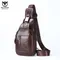 BULLCAPTAIN mode hommes sacs à bandoulière en cuir sac de poitrine hommes décontracté affaires sac à bandoulière sacs de voyage à courte Distance