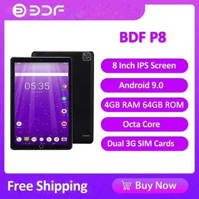 BDF-Tablette PC Android 2023 de 8 pouces avec processeur Octa Core réseau 3G carte touristique 4