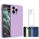 Coque en silicone liquide pour iPhone coque transparente souple violet rouge vert antichoc se