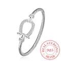 Dop – Bracelet en fer à cheval rempli d'argent sterling 925 pour femme bijoux fins en forme de