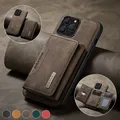 Coque Arrière Amovible avec Poignées 2 en 1 Étui Portefeuille avec Porte-Cartes Poche en Cuir