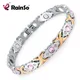 Rainso Cristal Bijou Femme Bracelet En Acier Inoxydable Énergie Santé Magnétique Or Bijoux Fashion